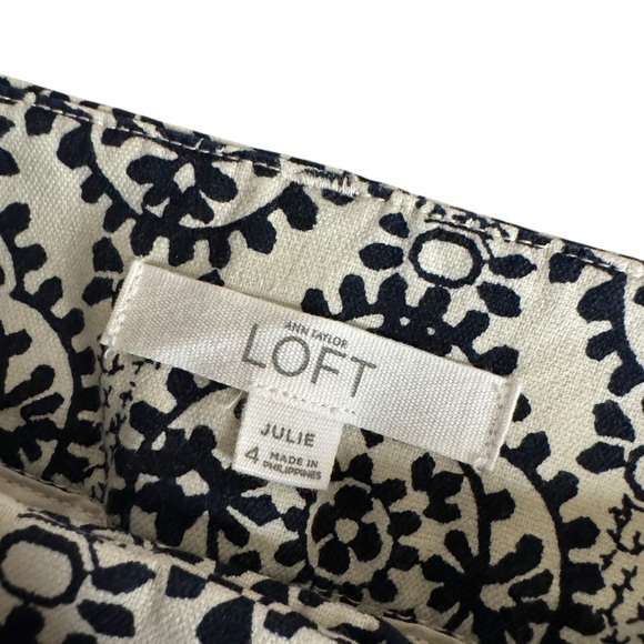 Loft Julie The Riviera geometric print crop Capri pants women’s 4 Ann Taylor - Picture 6 of 12